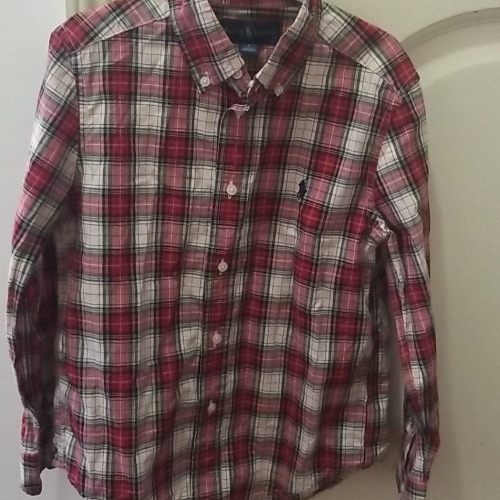 Polo Button Down Size 6, Plaid
